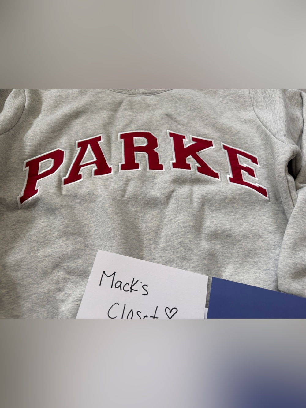 NWT Authentic PARKE Valentine Varsity Fleece Retro Trending Mockneck size s/m - Picture 8 of 15